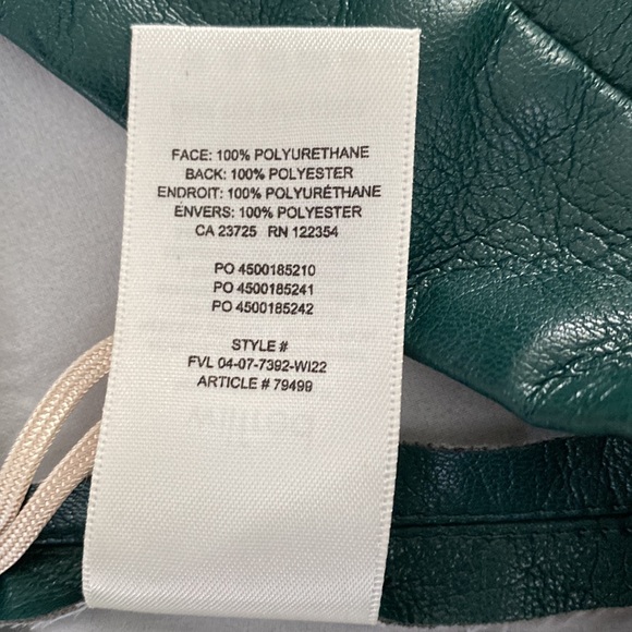 ❗️SOLD❗️Wilfred Green Faux Leather Patio Mini Skirt Size 8 - Picture 9 of 9